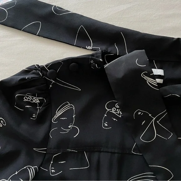 CO Novelty Silk Dress in Black